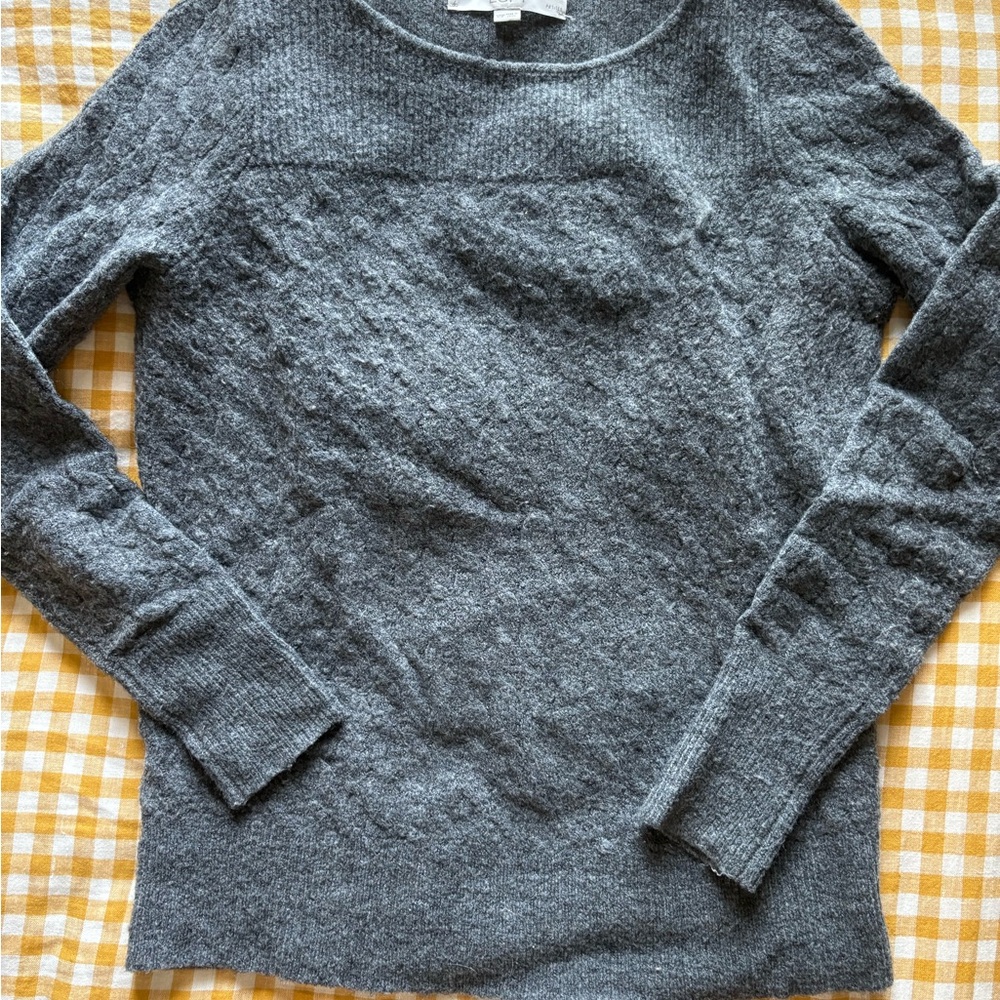 LOFT Charcoal Cable Knit Women's Sweater